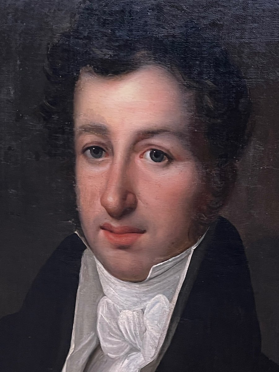 Louis Devouge - Portrait Of A Man With A Jabot-photo-3