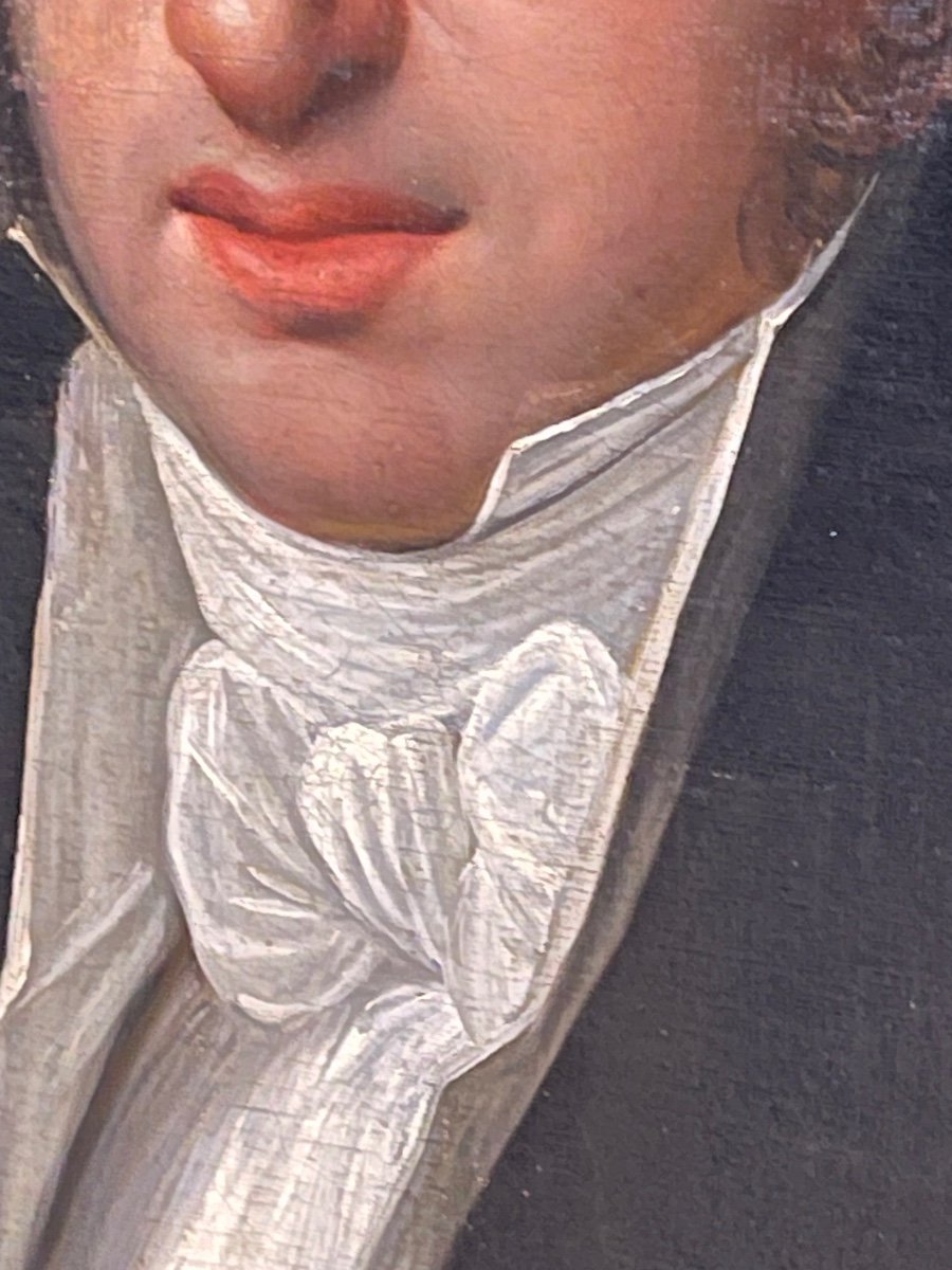 Louis Devouge - Portrait Of A Man With A Jabot-photo-1