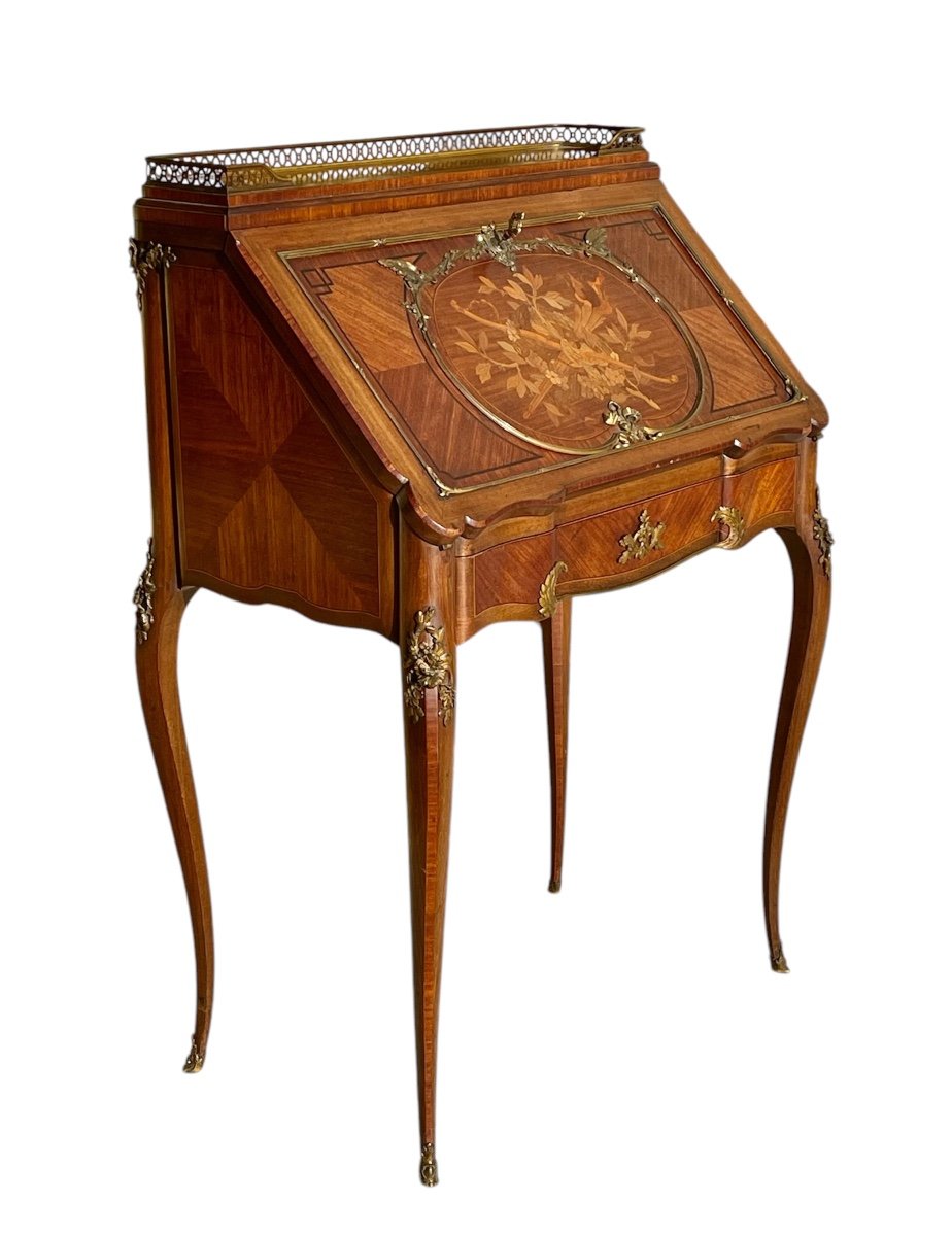 François Linke - Louis XV Style Dos d'âne Desk-photo-3