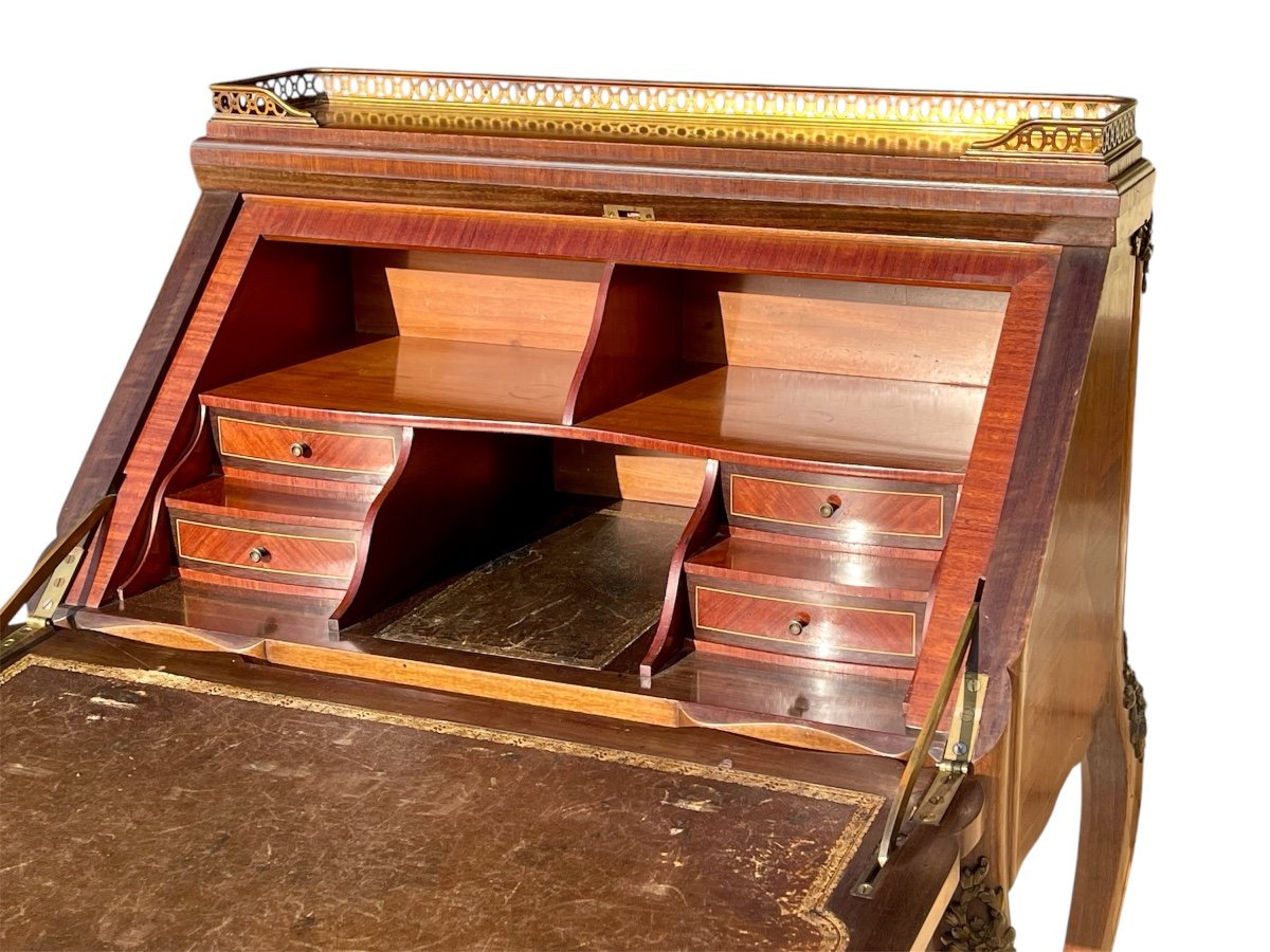 François LINKE - Bureau Dos d’âne Style Louis XV-photo-6