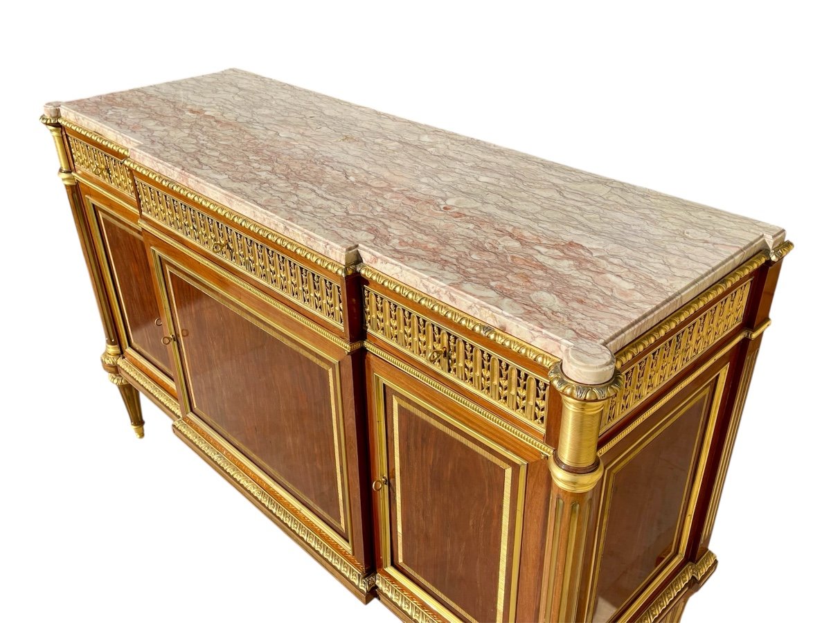 Louis XVI Style Mahogany And Bronze Buffet-photo-3