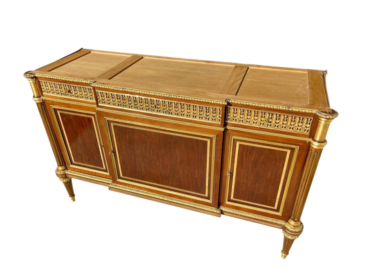 Louis XVI Style Mahogany And Bronze Buffet-photo-7