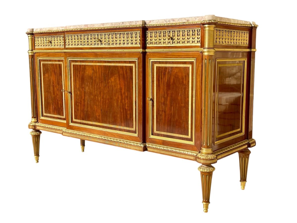 Louis XVI Style Mahogany And Bronze Buffet