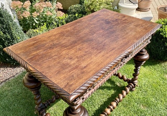 18th Century - Portuguese Rosewood & Bronze Table-photo-6