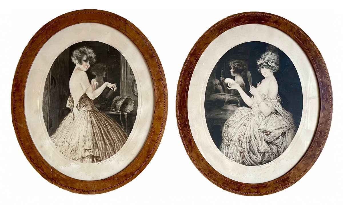 Maurice MilliÈre - “before And After The Dancing Night”, Pendant Of Lithographs