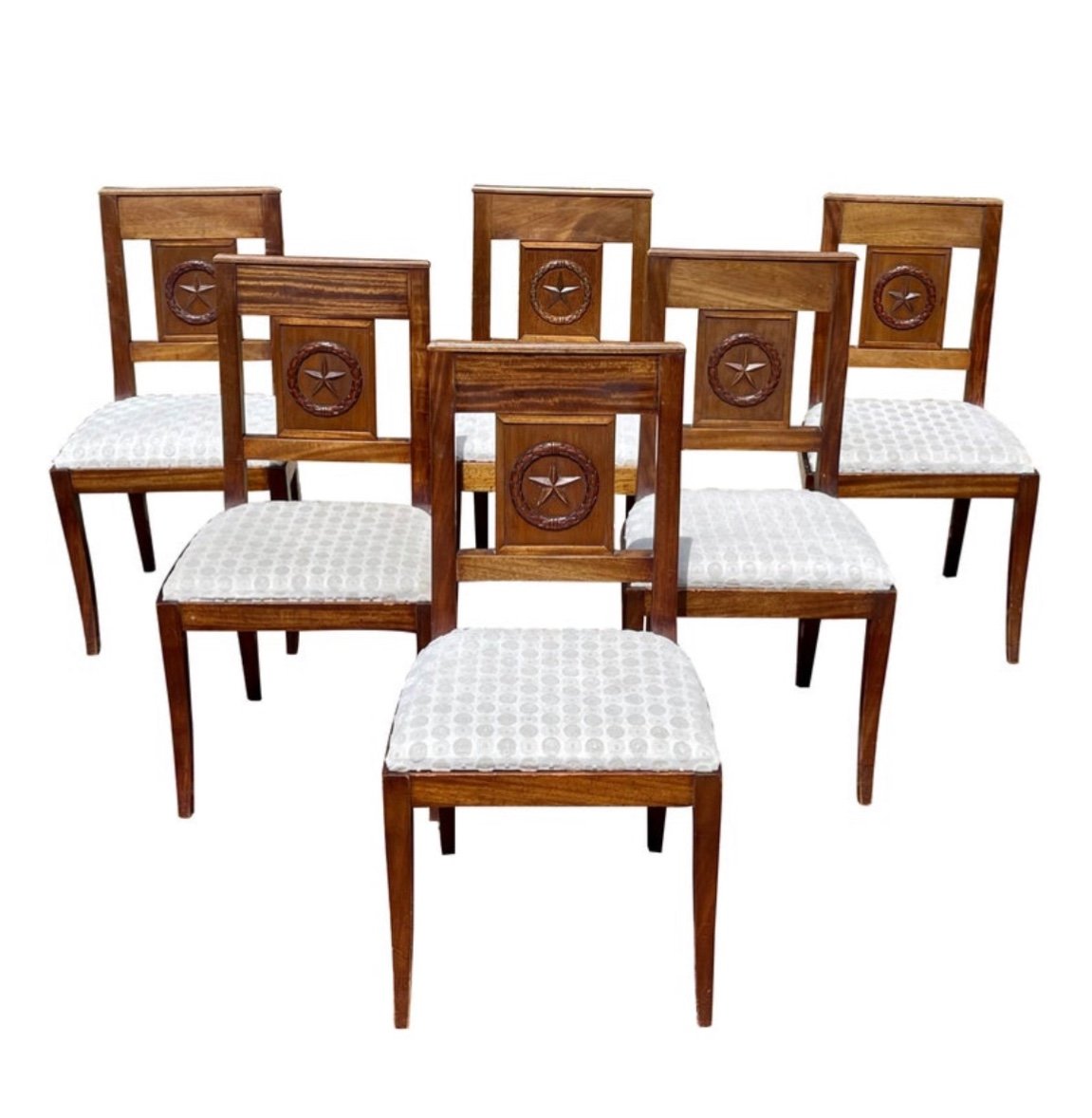 Suite Of 6 Directoire Mahogany Chairs