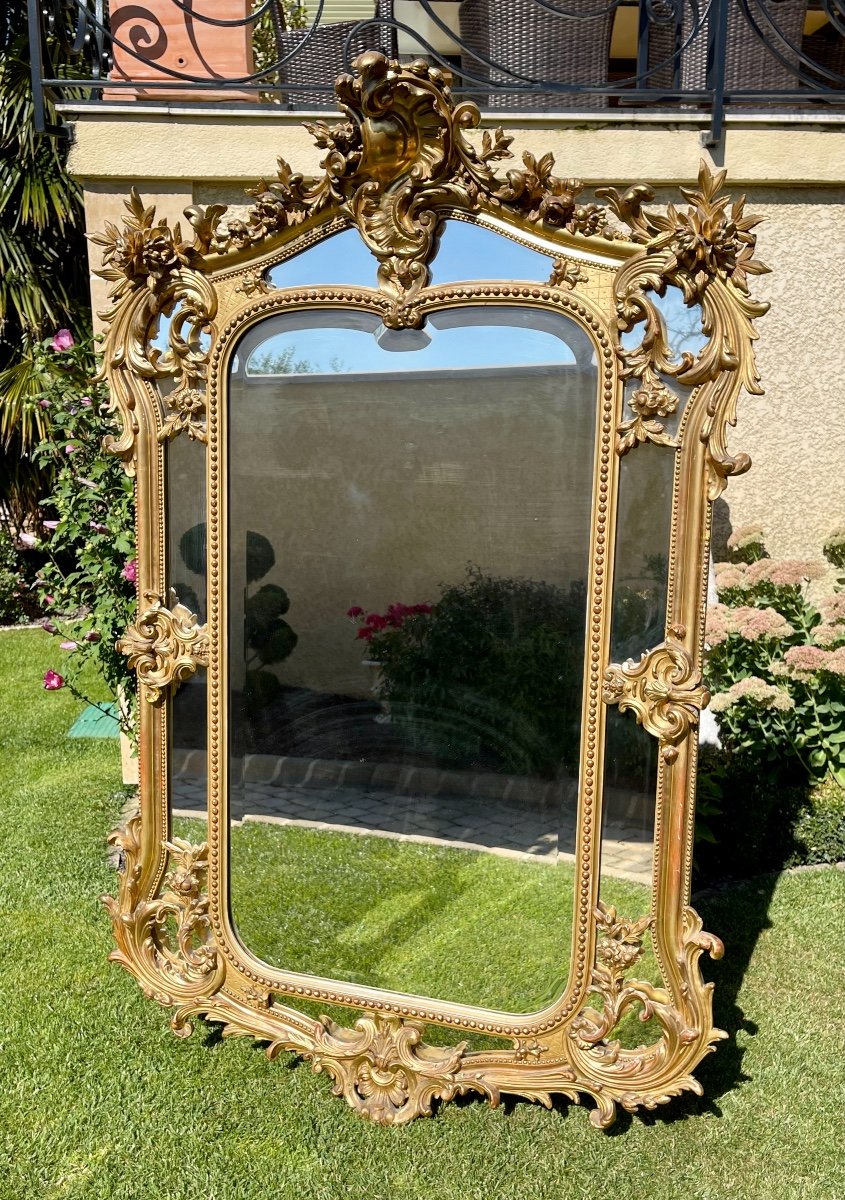 Louis XV Rocaille Style Reservoir Mirror-photo-3