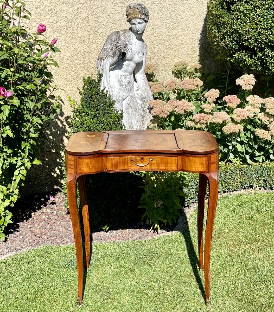 18th Century - Louis XV Period Marquetry Dressing Table-photo-2