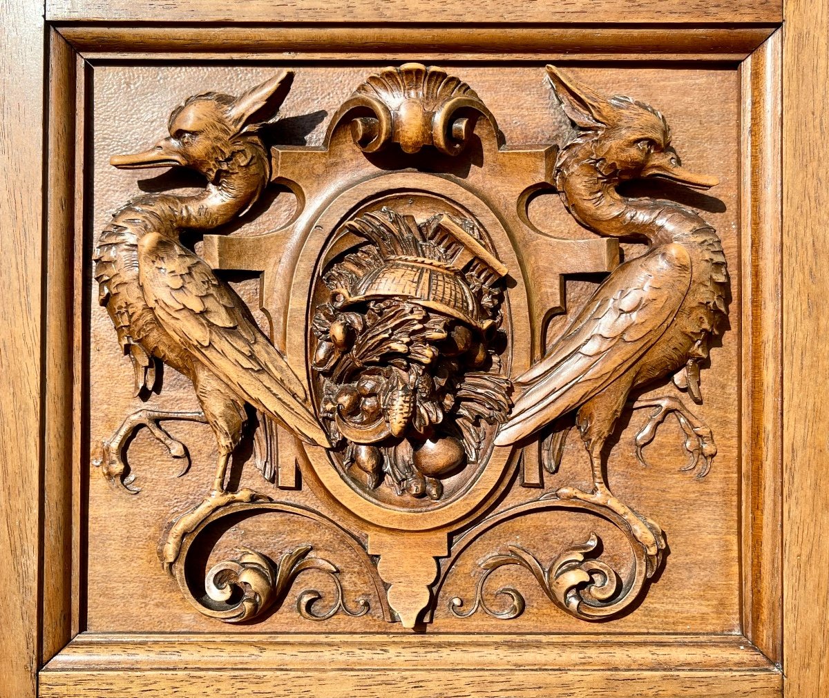 Renaissance Style Carved Walnut Sideboard-photo-3