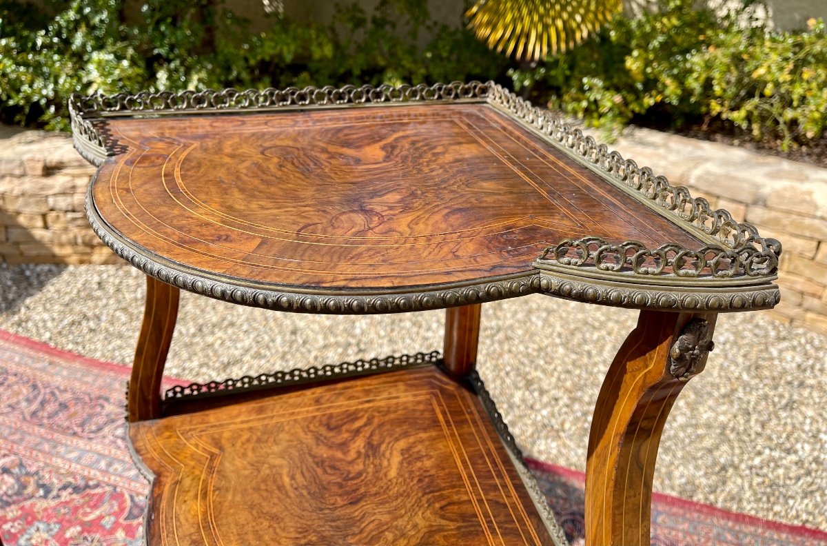 Pair Of Marquetry Corners Style L XV / Nap III-photo-4