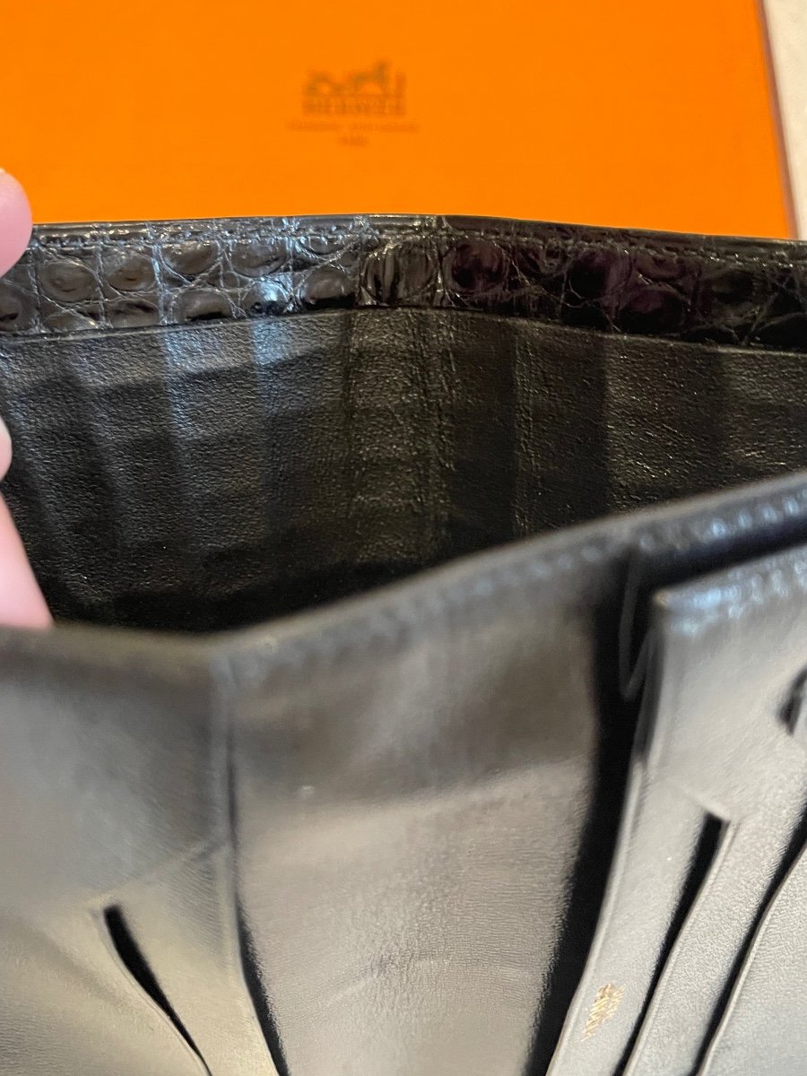 Hermès - Black Crocodile Wallet-photo-4