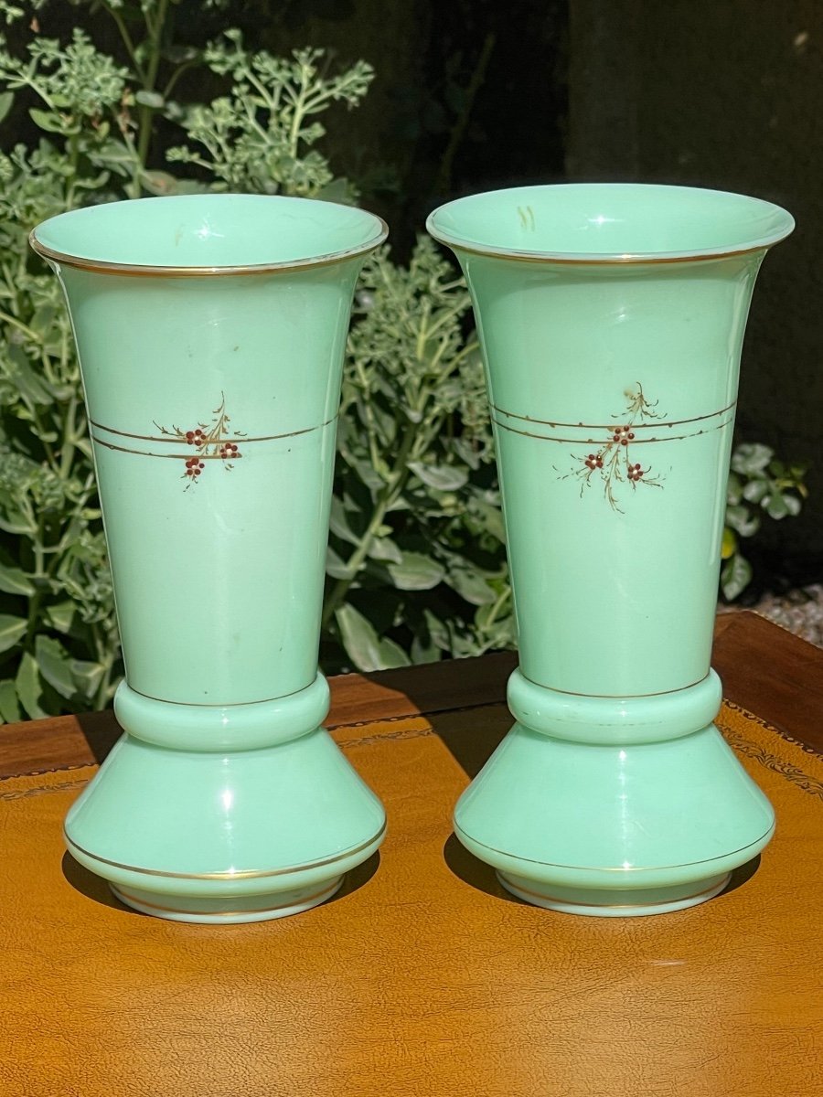 Paire de Vases en Opaline -photo-1