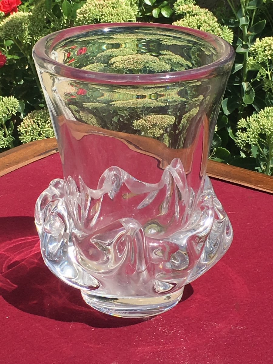 DAUM Nancy France - Vase en Cristal modèle Sorcy -photo-2