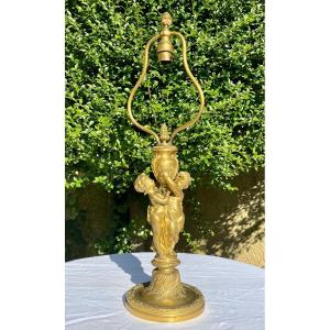 Louis XVI Style Gilt Bronze Lamp
