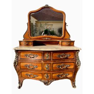 Dresser Dresser In Marquetry & Bronze Louis XV Style