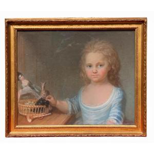 Pastel, Portrait Of A Little Girl