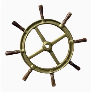 Brass Rudder / Ship Wheel