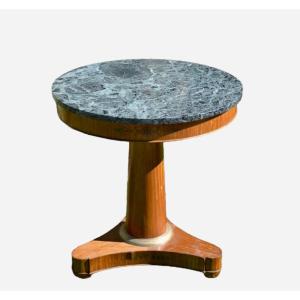 Charles X Marquetry Pedestal Table