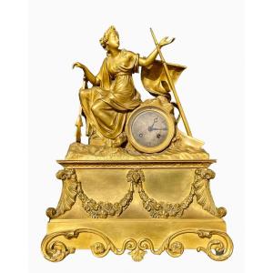 Gilt Bronze Pendulum, Allegory Of The Navy