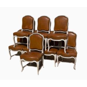Maison Gouffé - Suite Of 8 Louis XV Style Chairs