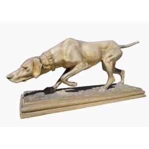 Rosa Bonheur - Terracotta, Stationary Hunting Dog 