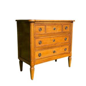 Louis XVI Style Walnut Chest Of Drawers 