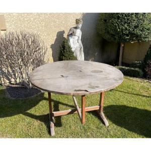 Table Vigneronne / Basculante en Peuplier & Noyer