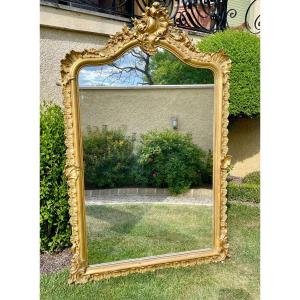 Golden Fireplace Mirror