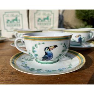Hermès & Limoges - “toucans” Model Tea Service 36 Pieces