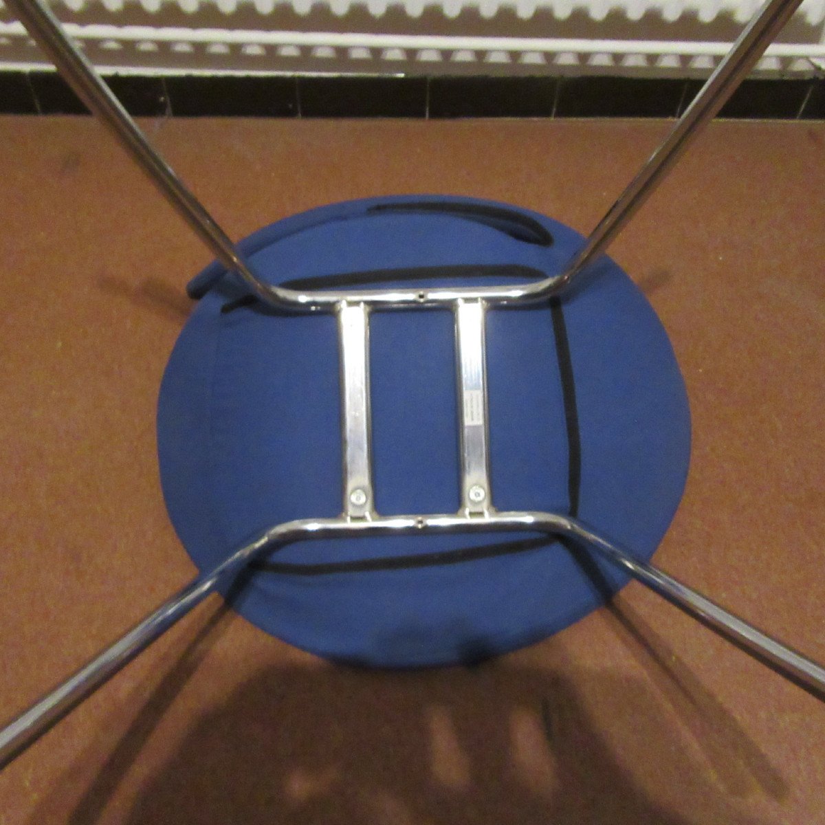 4 Chairs - Midj Brand Armchairs Model Twist Blue Fabric-photo-4