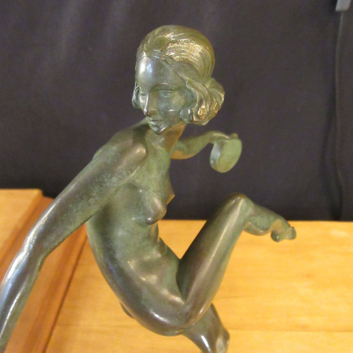 Bronze Patine Verte Pierre Laurel Pour Marcel Guillemard 1930-photo-3