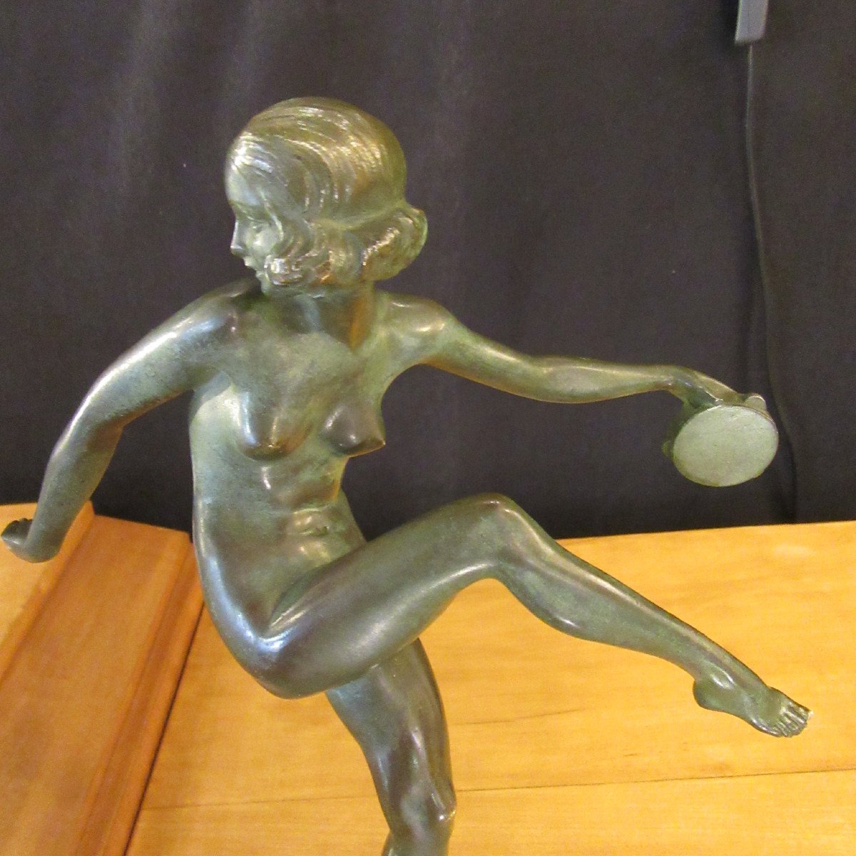 Bronze Patine Verte Pierre Laurel Pour Marcel Guillemard 1930-photo-4