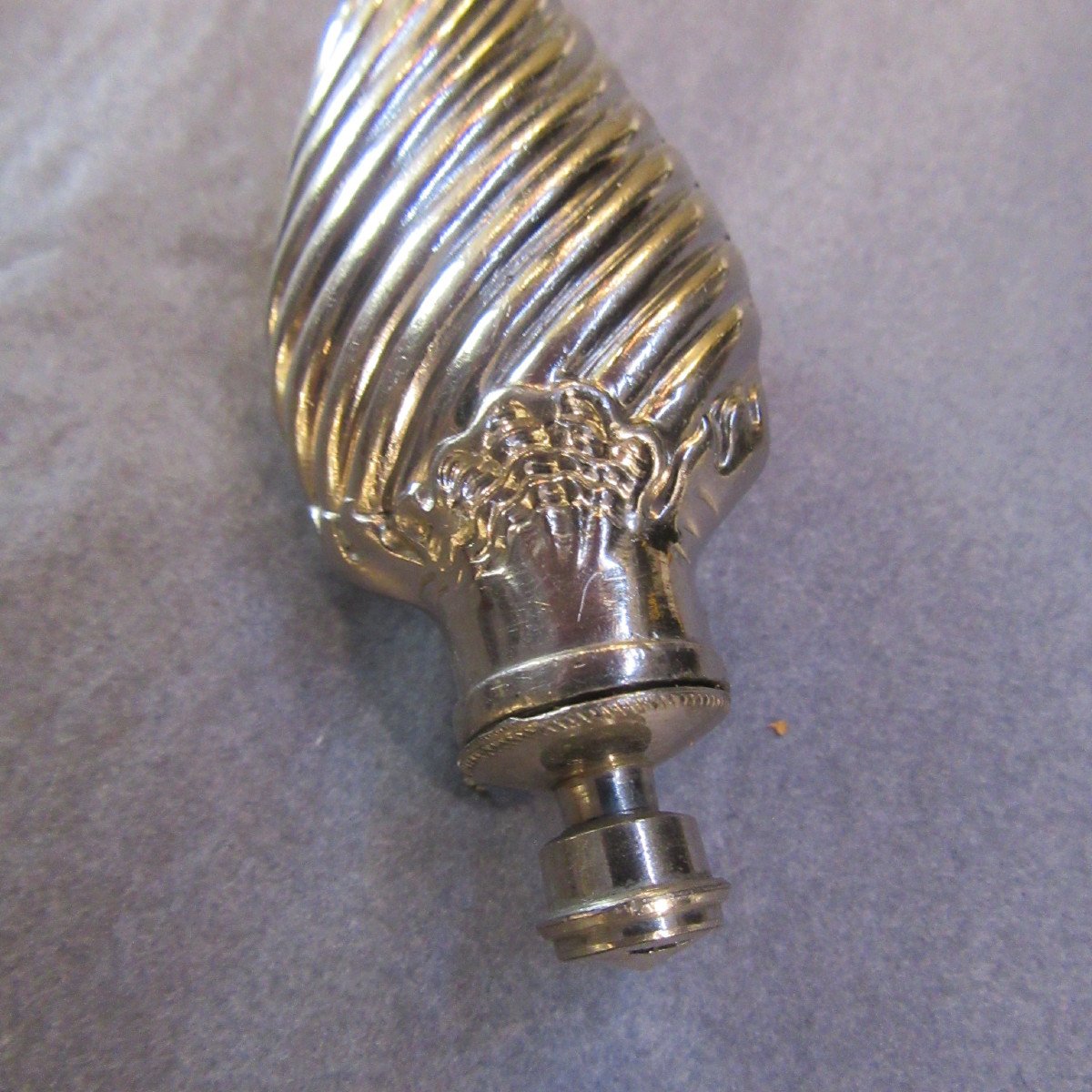 Salt Bottle In Metal Or Silvered Bronze Late 19th-photo-4