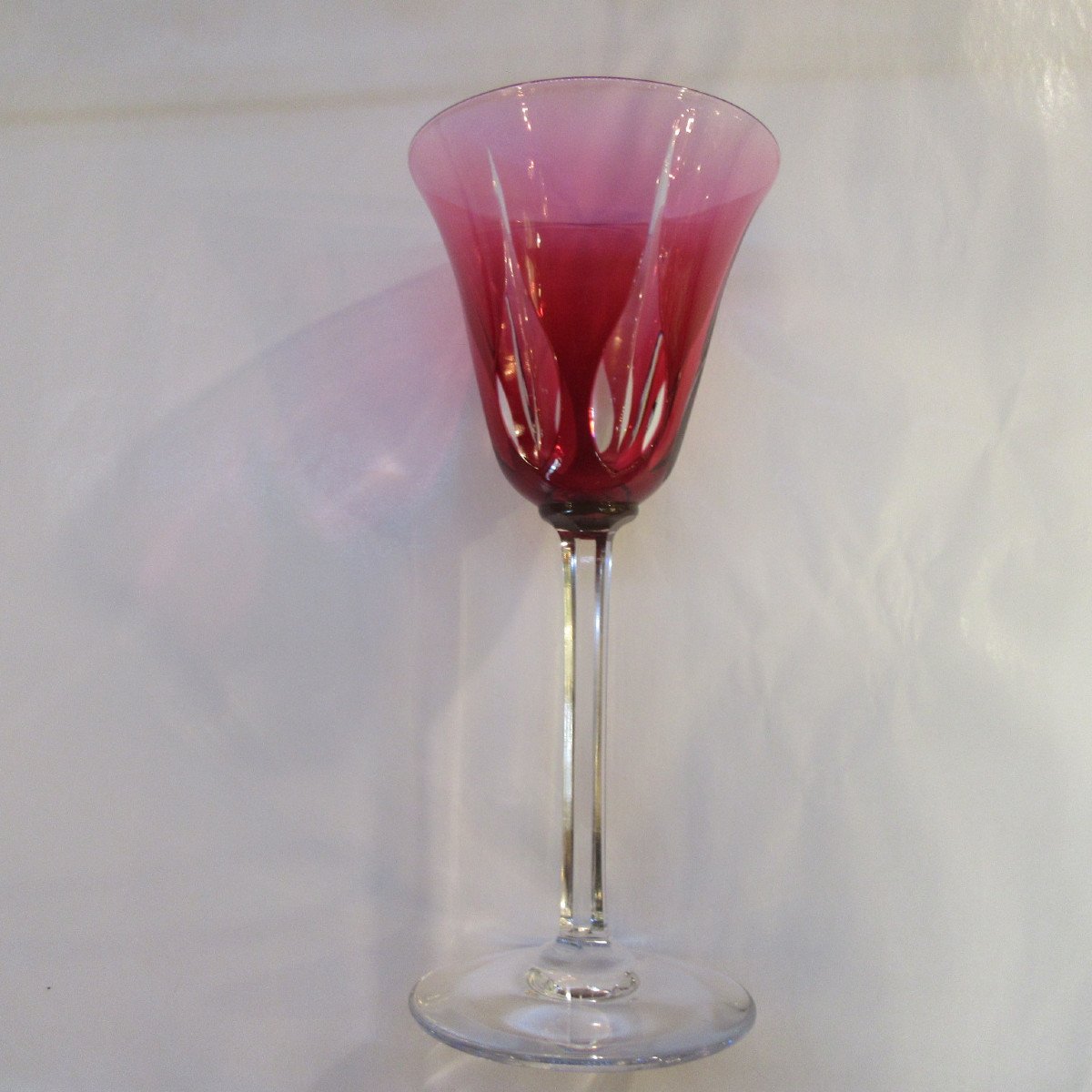 6 Saint Louis Cerdagne Crystal Glasses Of Different Color In Perfect Condition-photo-5