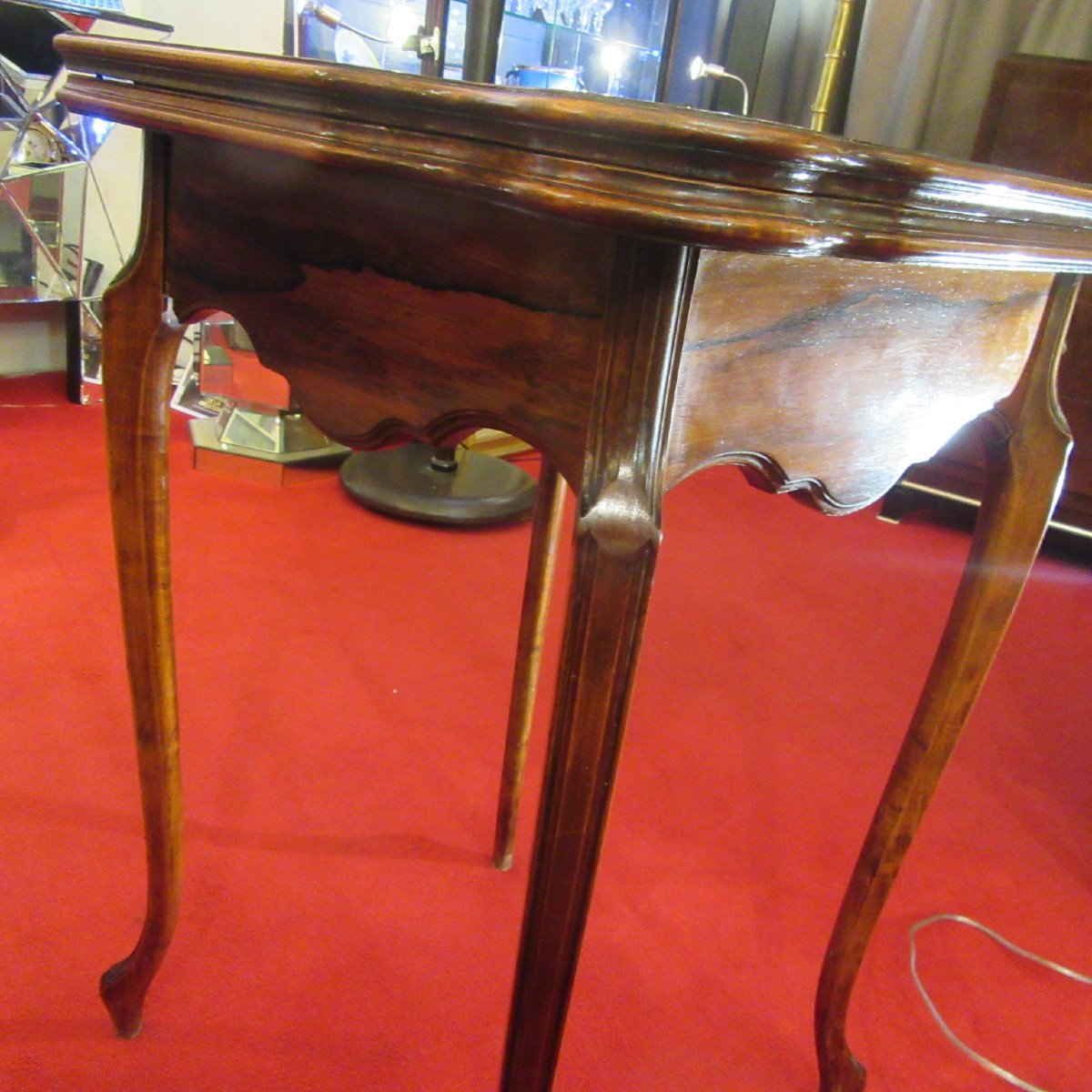 Games Table Signed Gallé In Rosewood In Excellent Condition. Art Nouveau Period-photo-3
