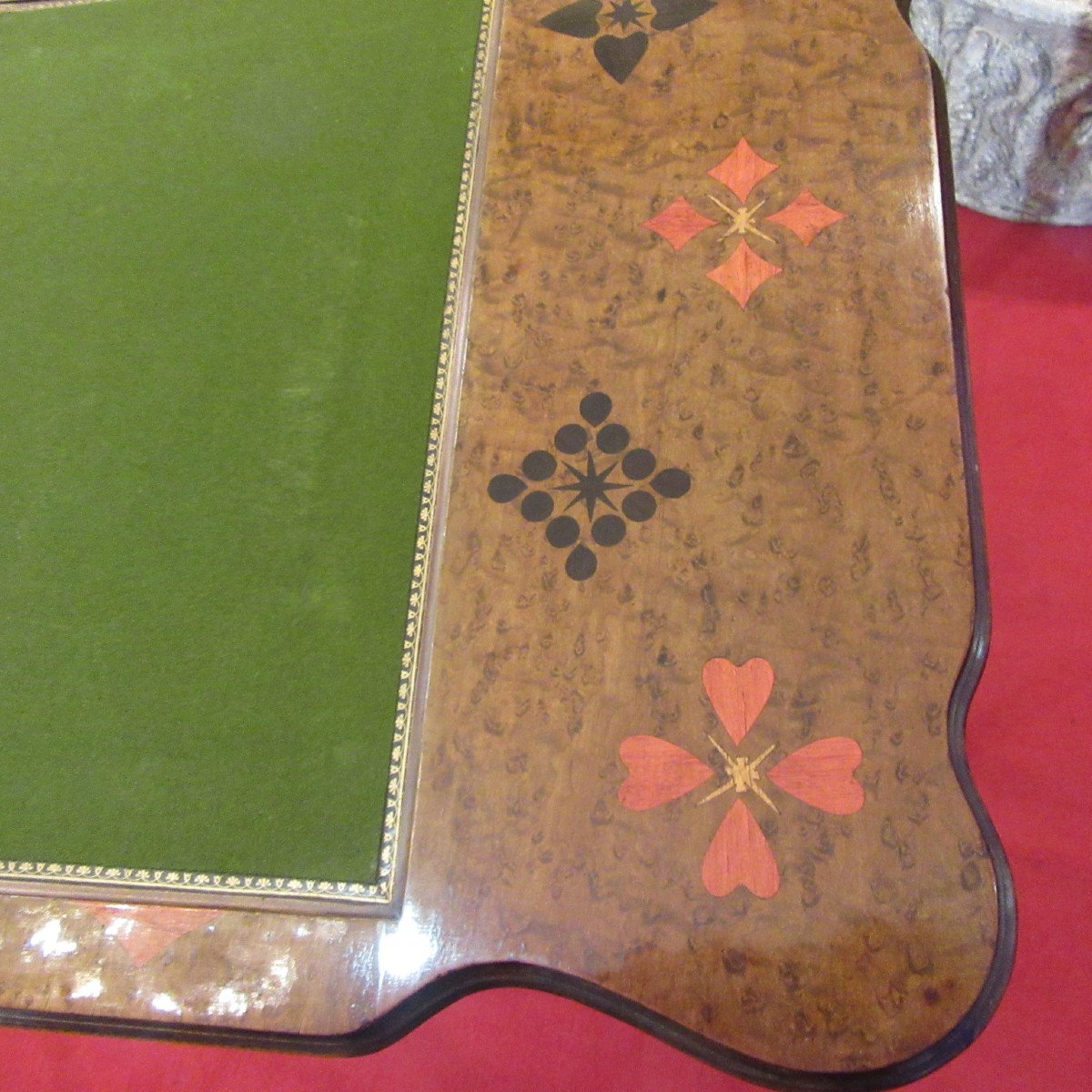 Games Table Signed Gallé In Rosewood In Excellent Condition. Art Nouveau Period-photo-3