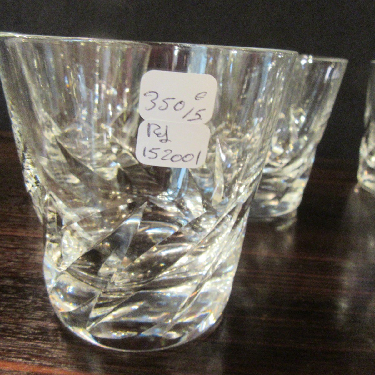 4 Verres à Whisky  Américain Cristal Saint Louis Modèle Jersey  -photo-7