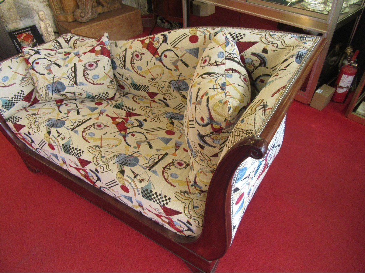 Daybed Late Empire Period. Renovated In The Old Fashioned Fabrics In The Style Of Kandinsky-photo-4