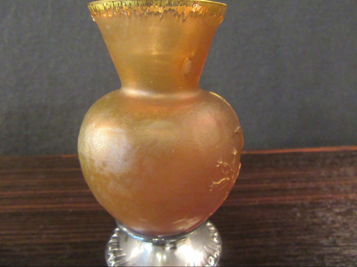 Daum Vase From The 1890s, So-called Speaking Decor-photo-1