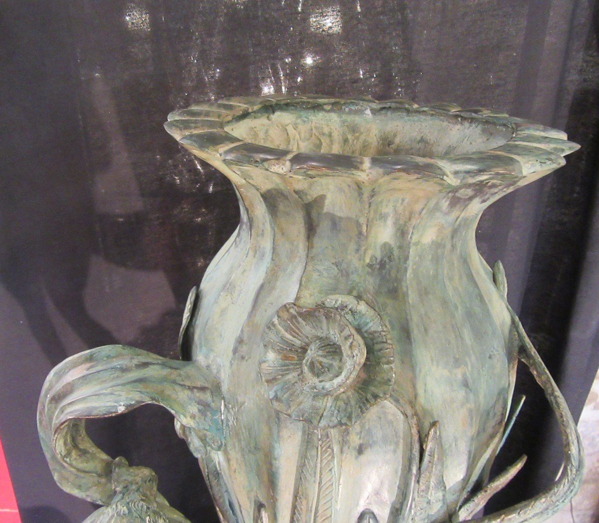 Vase en bronze Epoque Art Nouveau Louis Auguste MOREAU (attribué) -photo-1