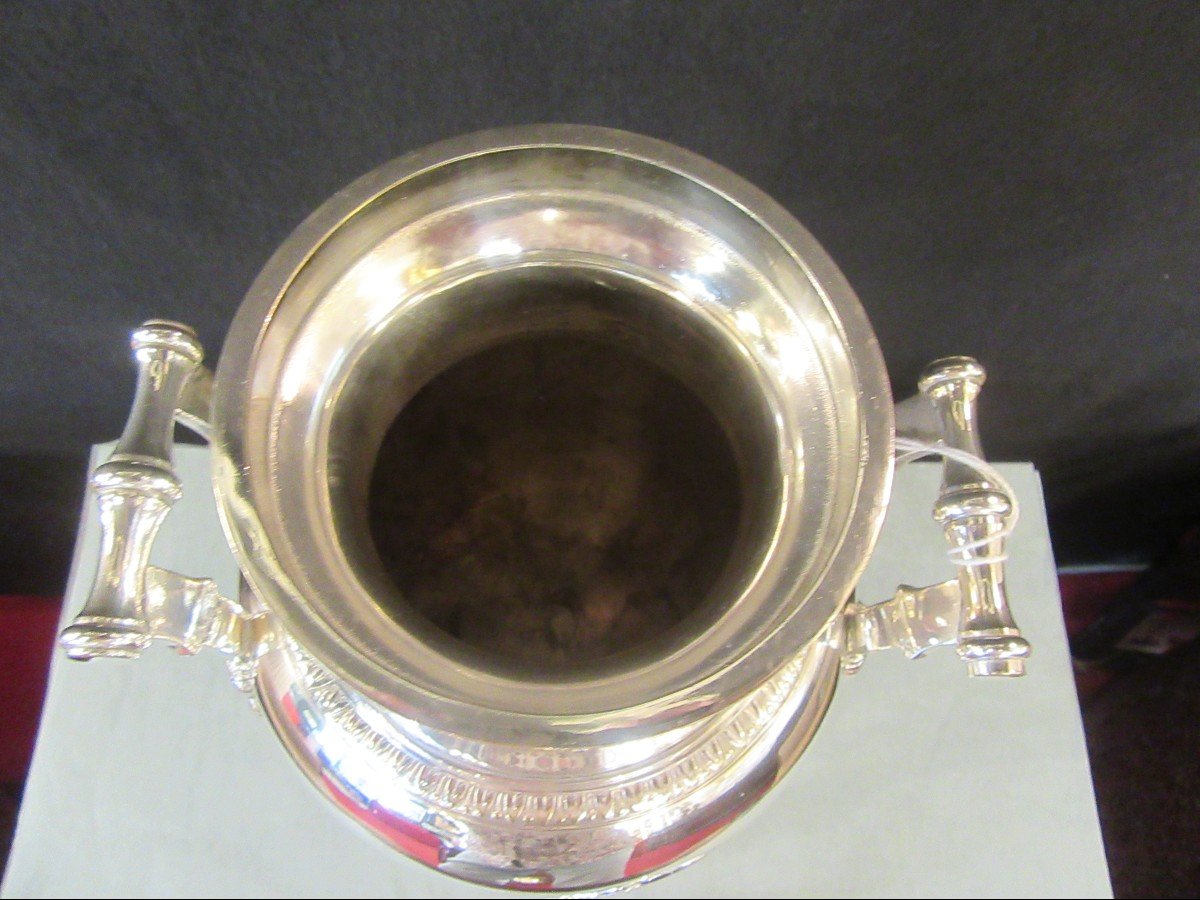 Samovar Grand modèle en métal argenté-photo-4