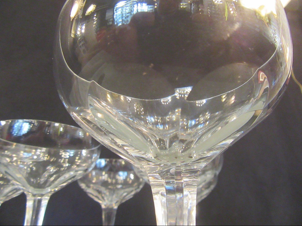 Baccarat Cristal - 6 Coupes à Champagne Modèle Génova-photo-4