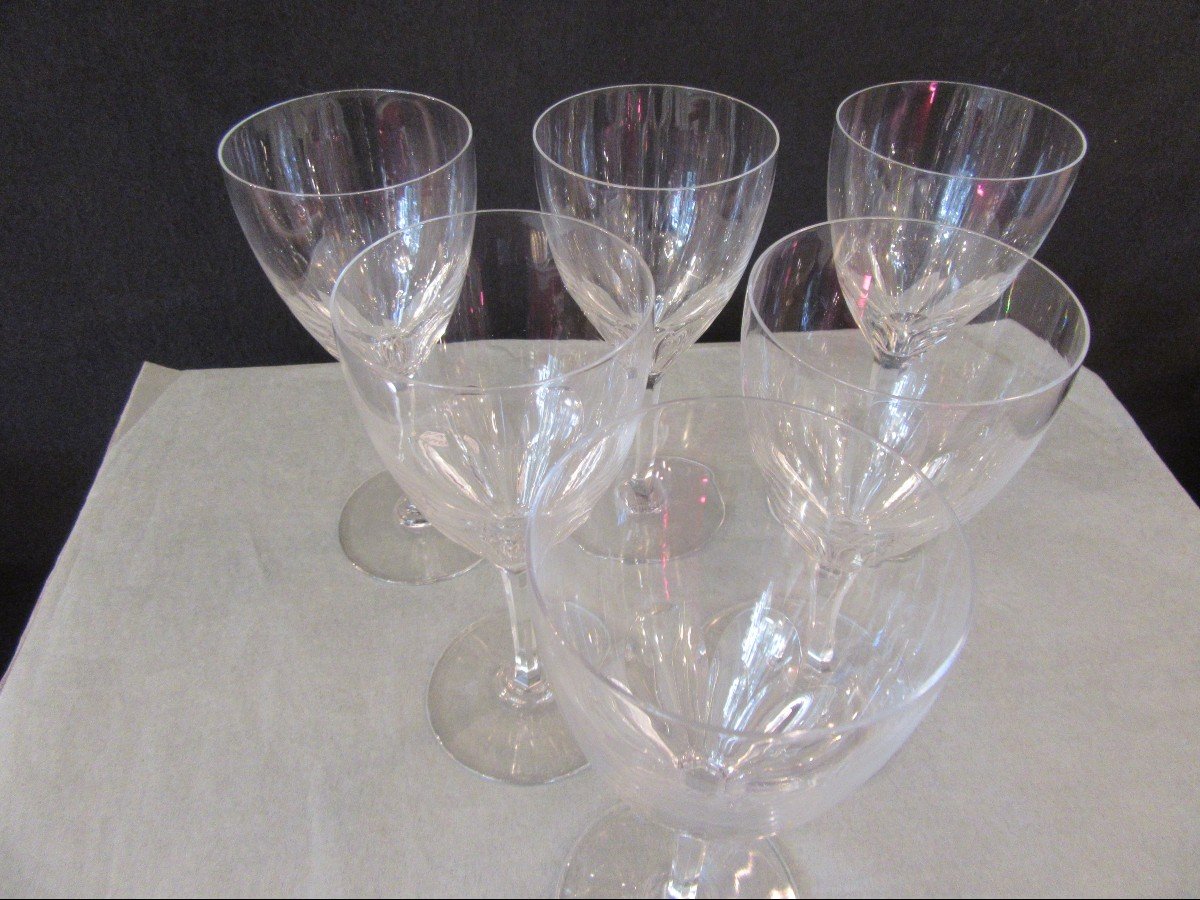 Baccarat Crystal 6 Water Glasses Genova Model-photo-3