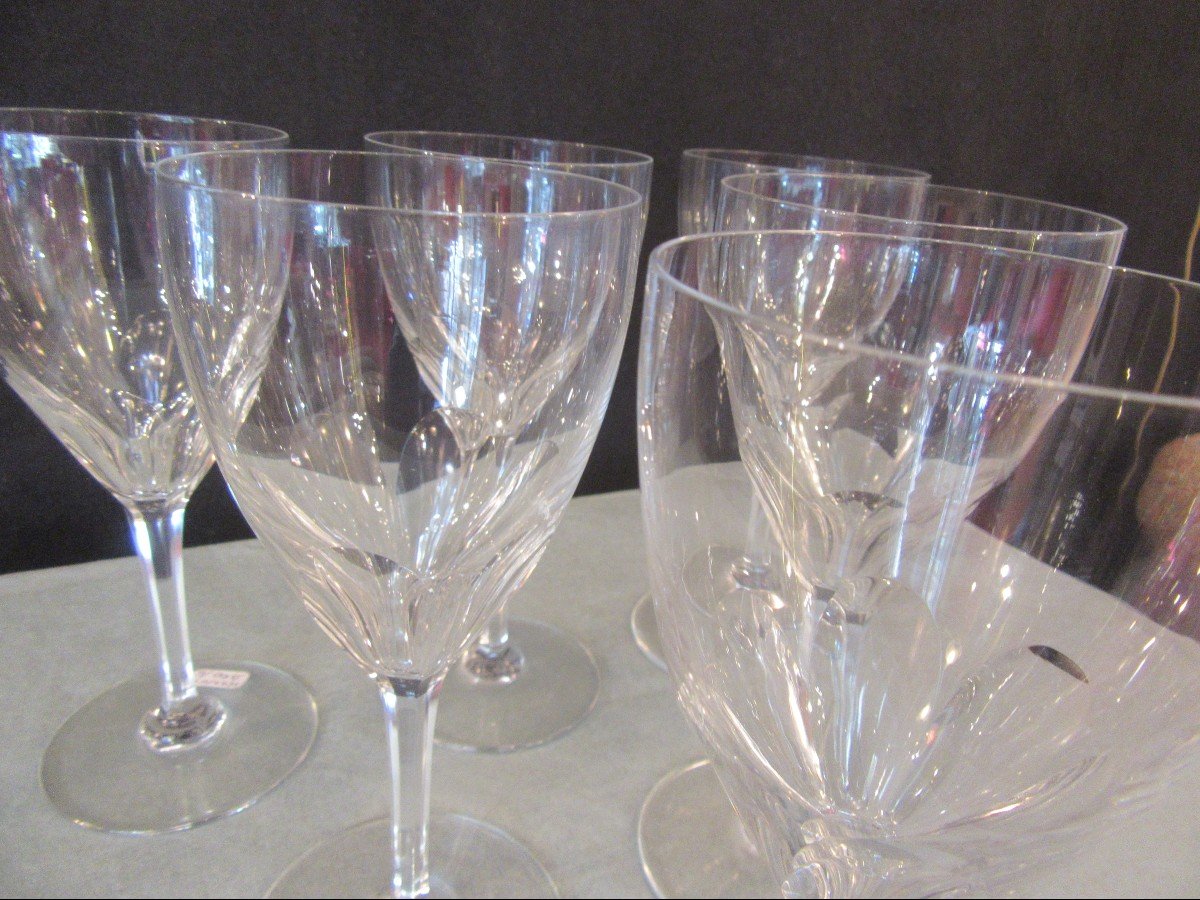 Baccarat Crystal 4 Water Glasses Genova Model-photo-4