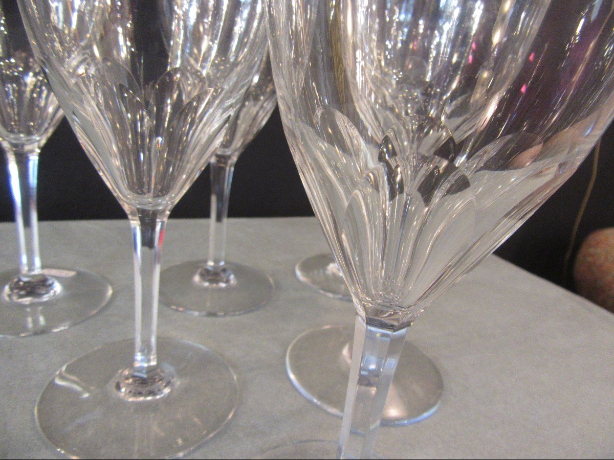 Baccarat Crystal 6 Water Glasses Genova Model-photo-1