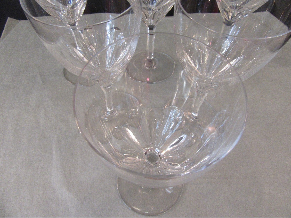 Baccarat Crystal 4 Water Glasses Genova Model-photo-3