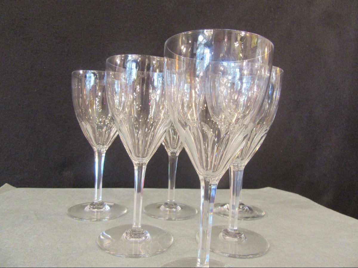 Baccarat Crystal 4 Water Glasses Genova Model-photo-6