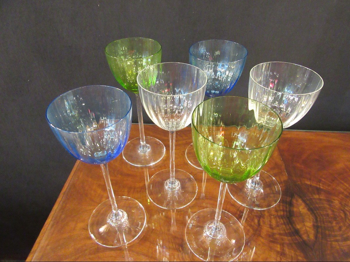 6 verres Baccarat Modèle AQUARELLE Hauteur 18,5cm-photo-3