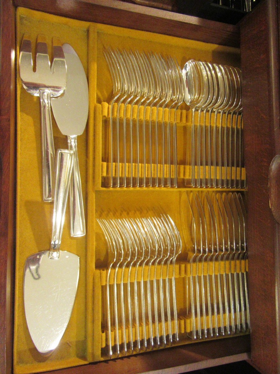 198-piece Cutlery Set By Orfèvre Ravinet-d'enfer-photo-2