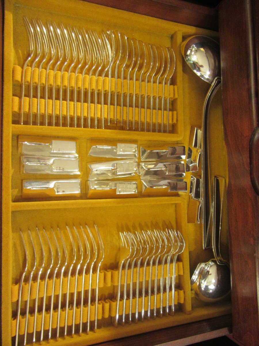 198-piece Cutlery Set By Orfèvre Ravinet-d'enfer-photo-3